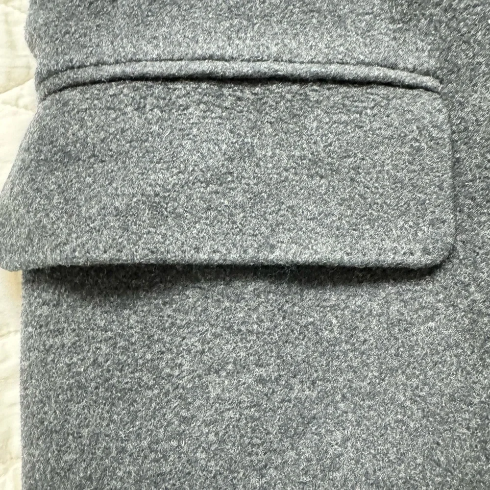 Mens Henry James Ltd Vtg Italy Cashmere Wool Three Button Long Overcoat Gray 42R - Picture 6 of 15